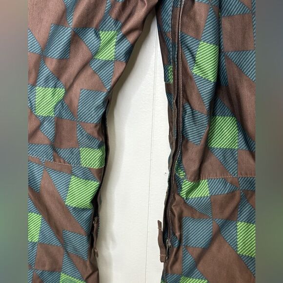 Burton DryRide Poacher Snowbaord Ski Pants Brown Green Checkered Size Small - Picture 4 of 7